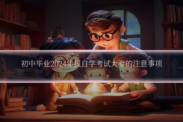 初中毕业2024年报自学考试大专的注意事项