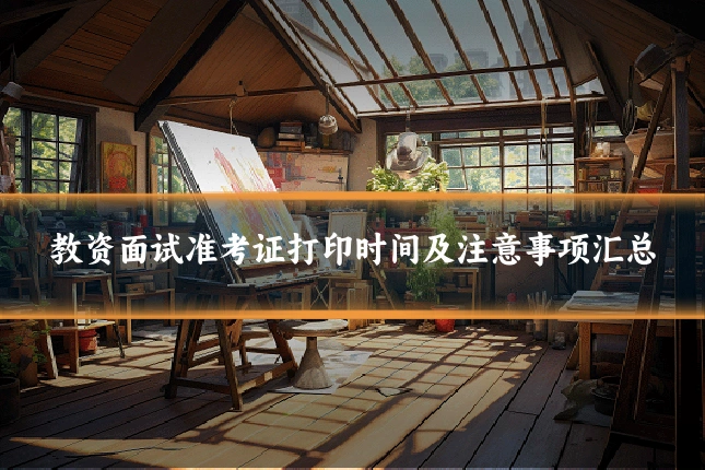 教资面试准考证打印时间及注意事项汇总