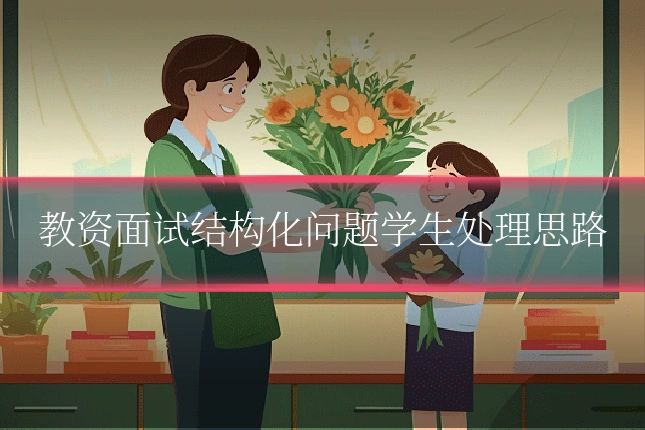 教资面试结构化问题学生处理思路