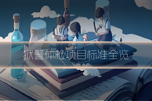 狱警体检项目标准全览