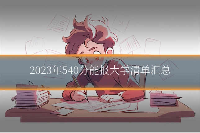2023年540分能报大学清单汇总