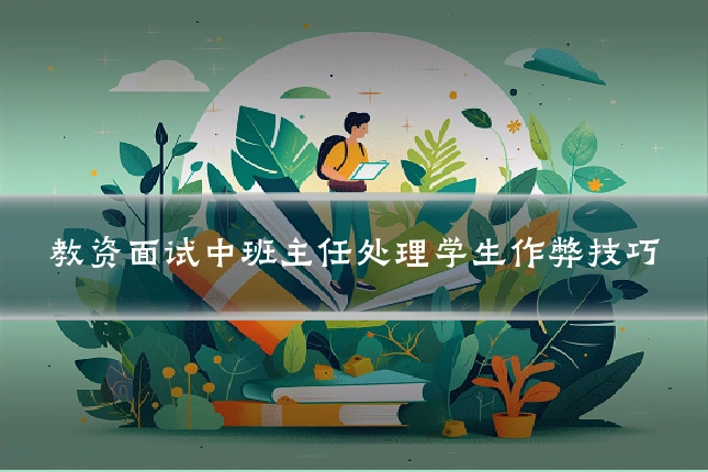 教资面试中班主任处理学生作弊技巧