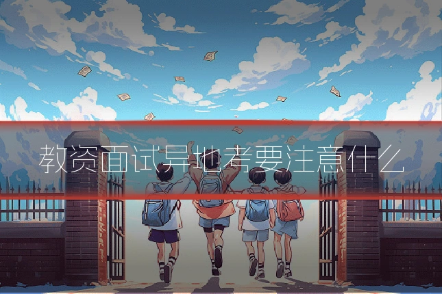 教资面试异地考要注意什么