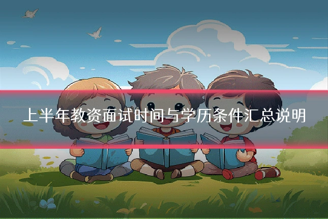 上半年教资面试时间与学历条件汇总说明