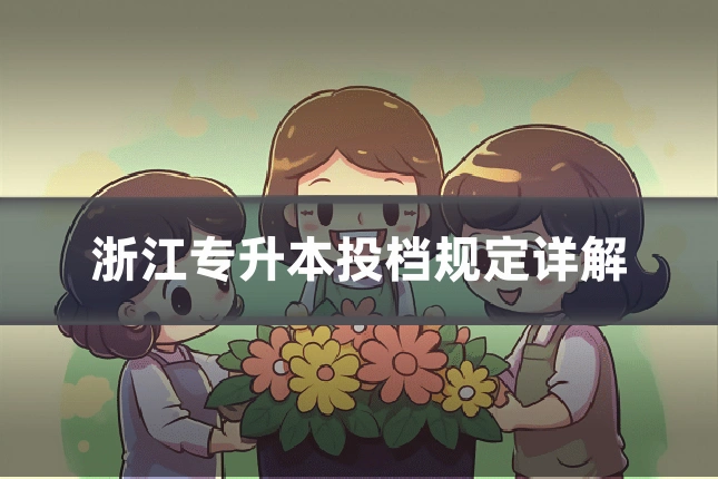 浙江专升本投档规定详解