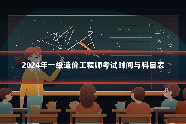 2024年一级造价工程师考试时间与科目表