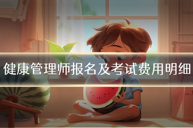 健康管理师报名及考试费用明细