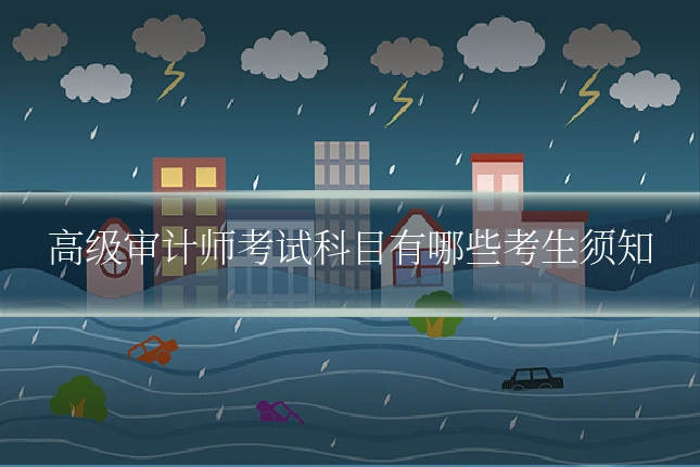 高级审计师考试科目有哪些考生须知