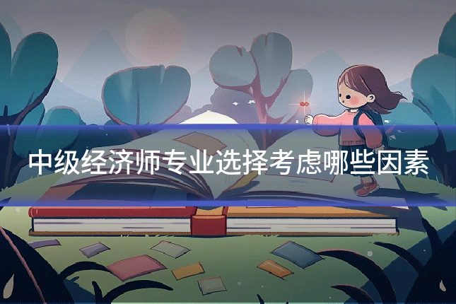 中级经济师专业选择考虑哪些因素