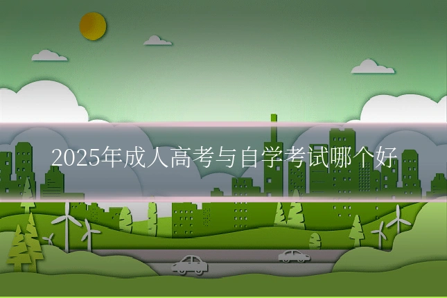 2025年成人高考与自学考试哪个好