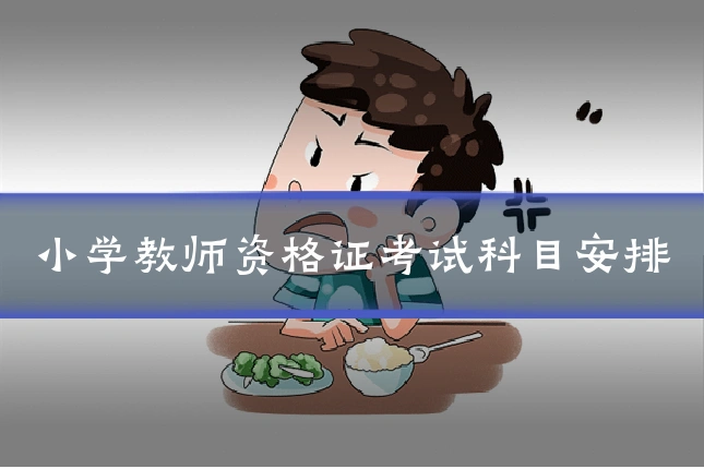 小学教师资格证考试科目安排