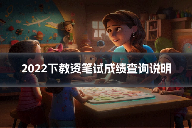 2022下教资笔试成绩查询说明