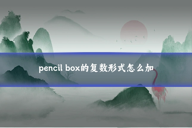 pencil box的复数形式怎么加
