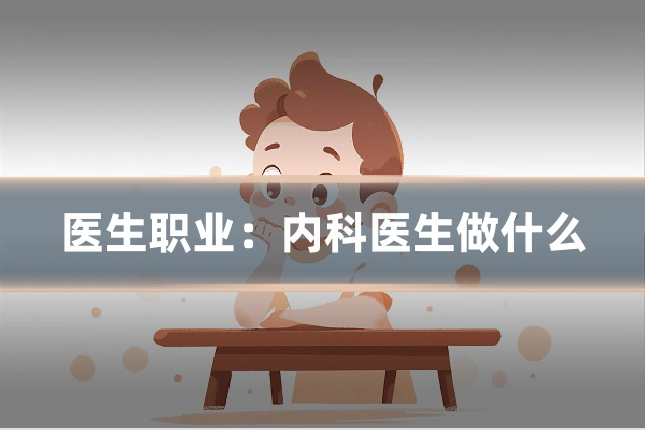医生职业：内科医生做什么