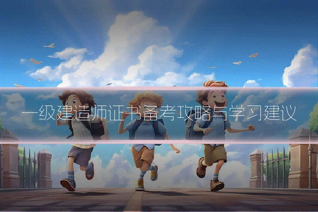 一级建造师证书备考攻略与学习建议