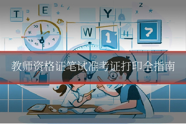 教师资格证笔试准考证打印全指南