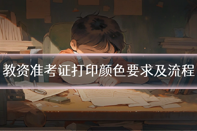 教资准考证打印颜色要求及流程