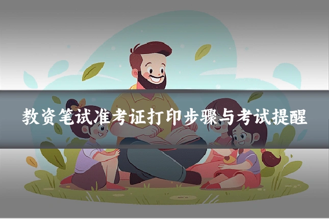 教资笔试准考证打印步骤与考试提醒