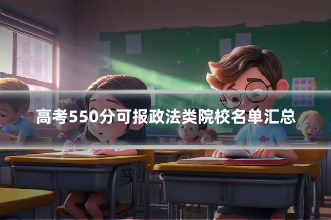 高考550分可报政法类院校名单汇总