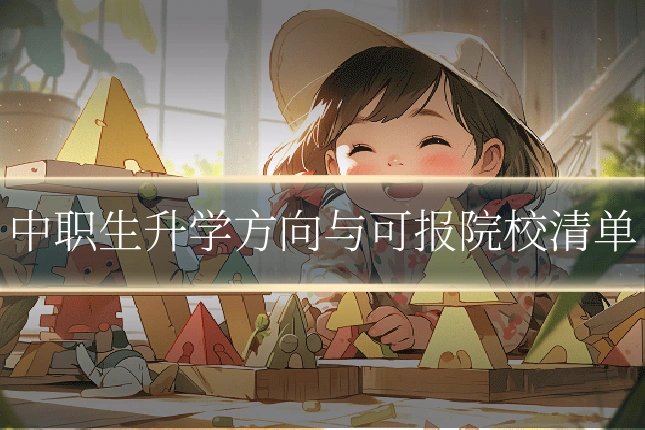 中职生升学方向与可报院校清单