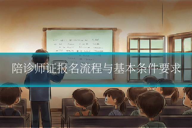 陪诊师证报名流程与基本条件要求
