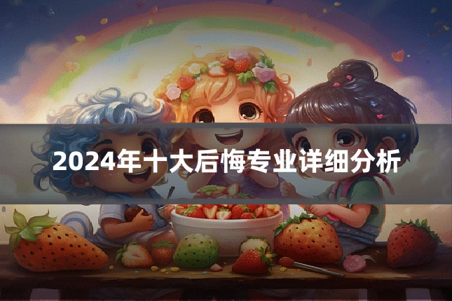 2024年十大后悔专业详细分析