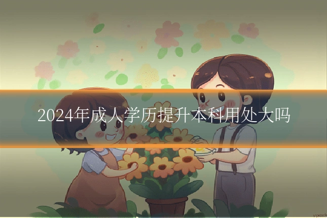 2024年成人学历提升本科用处大吗