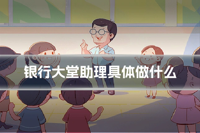 银行大堂助理具体做什么