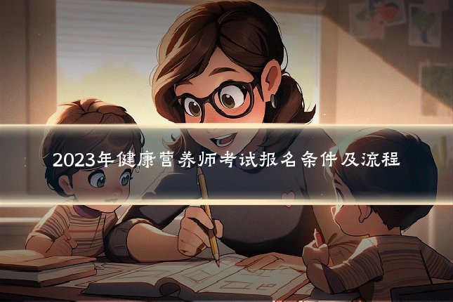 2023年健康营养师考试报名条件及流程