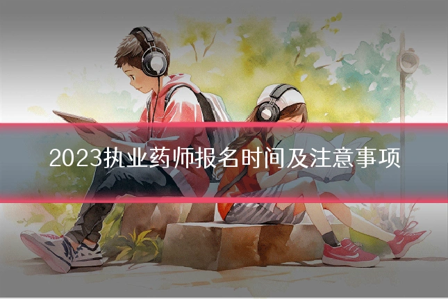 2023执业药师报名时间及注意事项