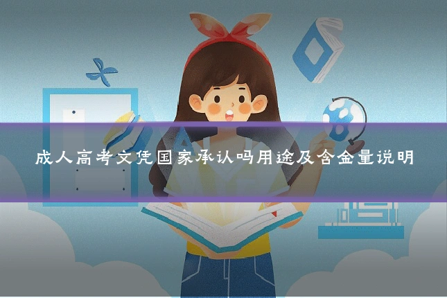 成人高考文凭国家承认吗用途及含金量说明