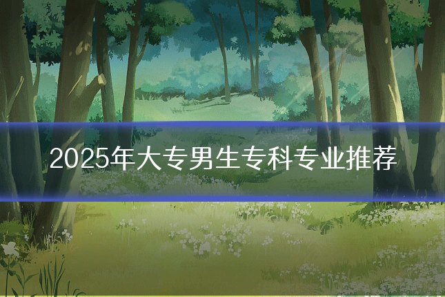 2025年大专男生专科专业推荐