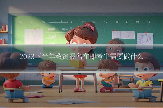 2023下半年教资报名在即考生需要做什么