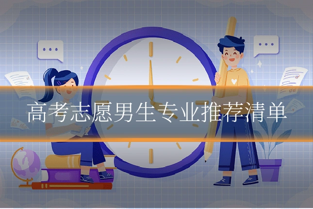 高考志愿男生专业推荐清单