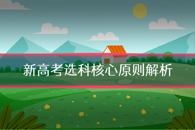 新高考选科核心原则解析