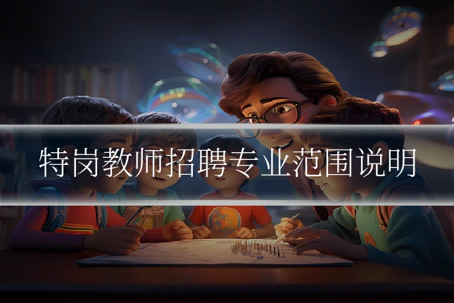 特岗教师招聘专业范围说明