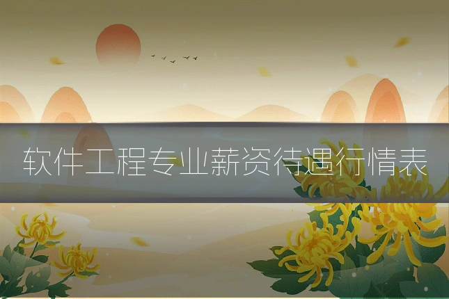 软件工程专业薪资待遇行情表