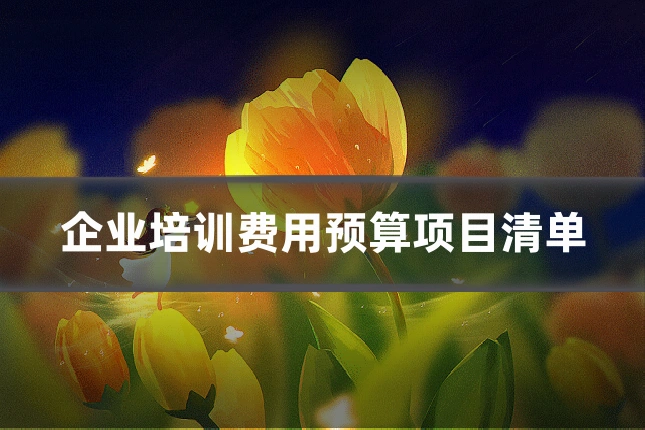 企业培训费用预算项目清单
