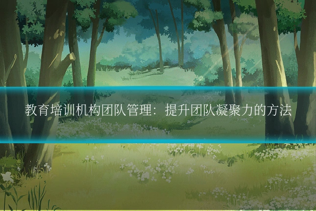 教育培训机构团队管理：提升团队凝聚力的方法
