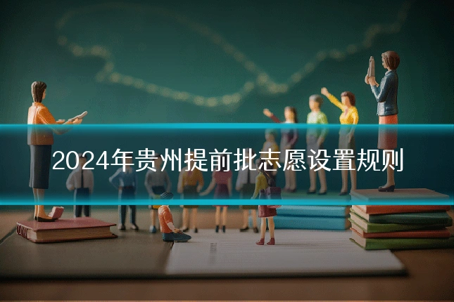 2024年贵州提前批志愿设置规则