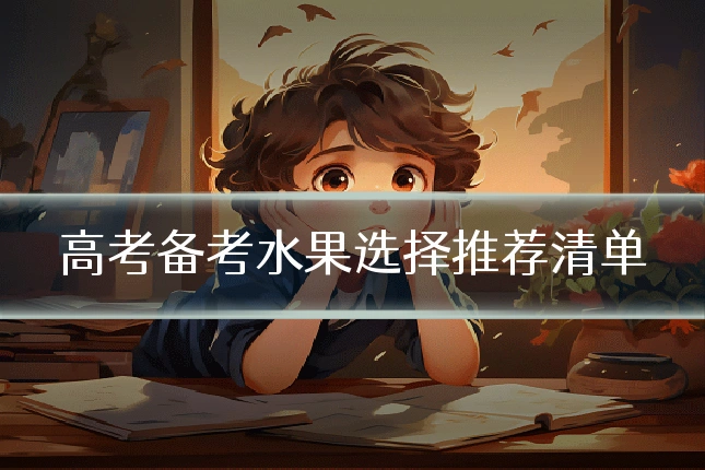 高考备考水果选择推荐清单