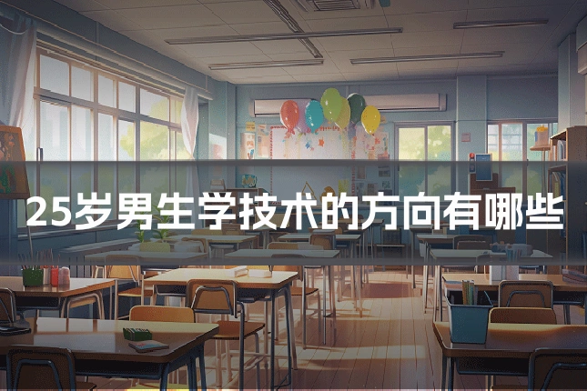 25岁男生学技术的方向有哪些