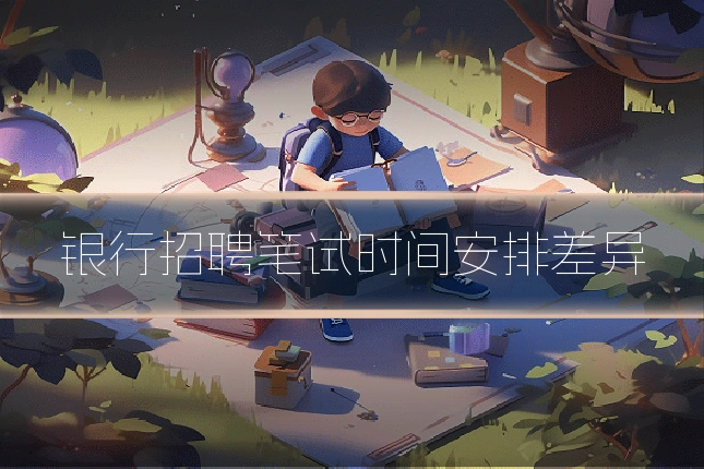 银行招聘笔试时间安排差异