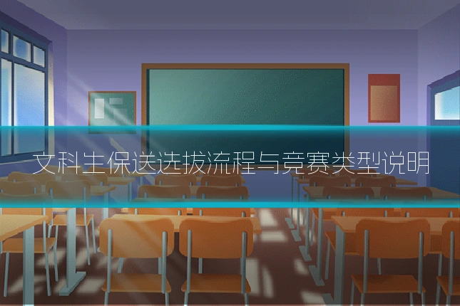 文科生保送选拔流程与竞赛类型说明