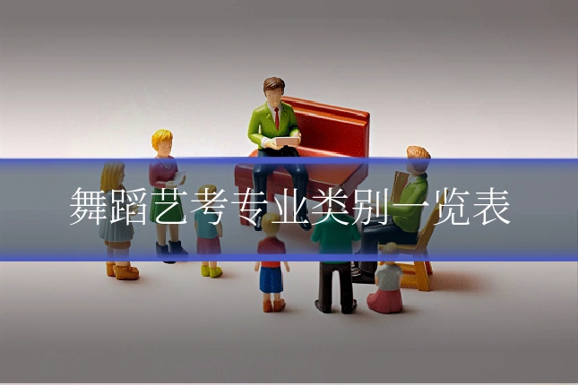 舞蹈艺考专业类别一览表