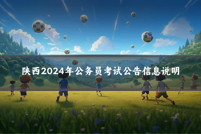 陕西2024年公务员考试公告信息说明