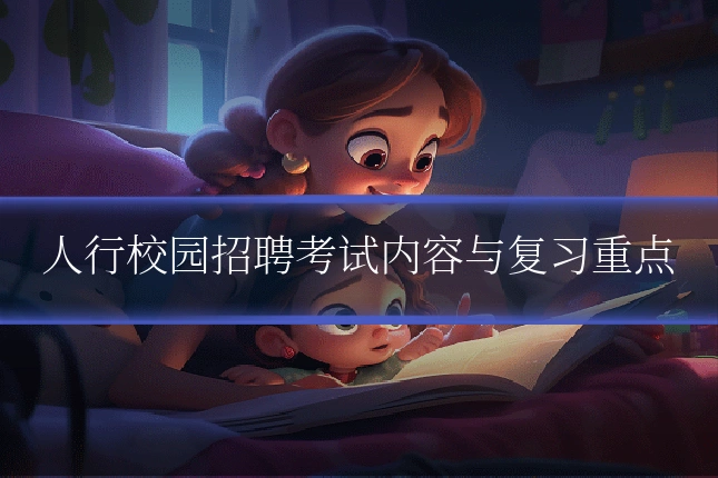 人行校园招聘考试内容与复习重点