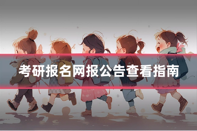 考研报名网报公告查看指南
