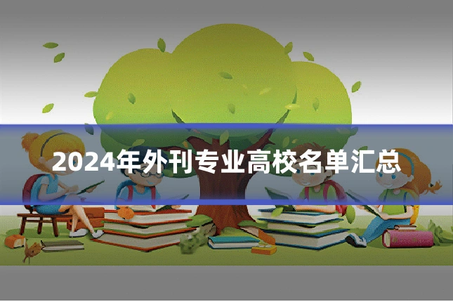 2024年外刊专业高校名单汇总