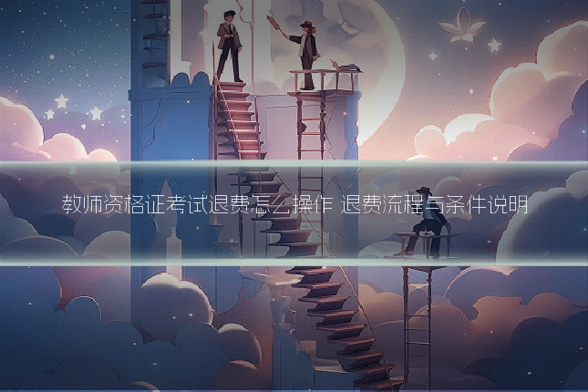 教师资格证考试退费怎么操作 退费流程与条件说明